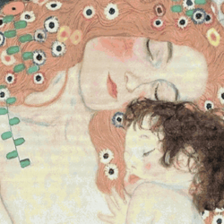 PDF Counted Vintage Cross Stitch Pattern | A Fragment Of The Picture - Three Ages Of A Woman | Gustav Klimt 1905 | 7 Siz