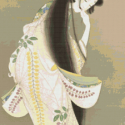 PDF Counted Vintage Cross Stitch Pattern | Flames | Japan | Uemura Seen 1918 | 7 Sizes