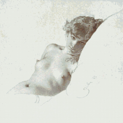 pdf counted vintage cross stitch pattern | nude sketch | mikhail zichi 1827-1906 | 5 sizes
