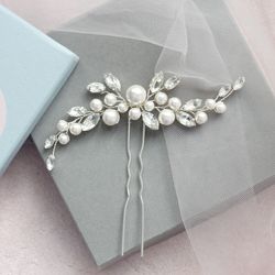 Bridal Hair Piece / Wedding Hair Pin Pearl / Bridal Hair Accessory for Bride / Pearl hair piece bridal / Wedding hair