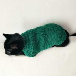 Cat sweater cat Dog clothes Pet sweater Sphynx sweater Knitted pet clothes Cat jumper Jacket for cat basic cat jumper