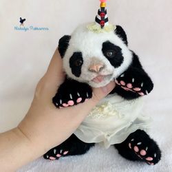 MADE TO ORDER panda bear soft toy