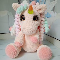 crochet unicorn plush toy