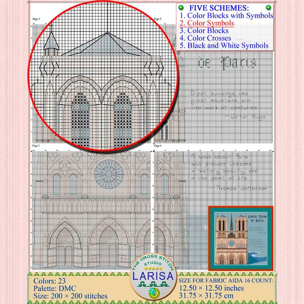 Notre Dame Cross Stitch Pattern