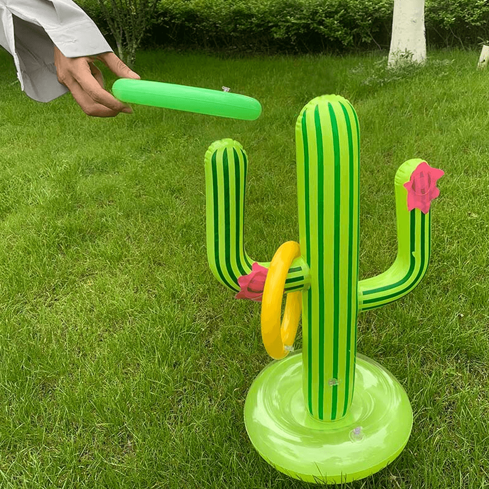Inflatable Cactus Swimming Pool Ring Toss Game 1
