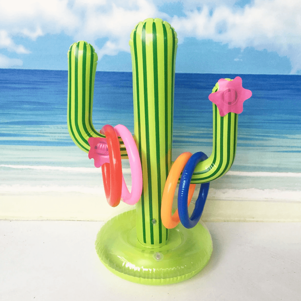 Inflatable Cactus Swimming Pool Ring Toss Game 2