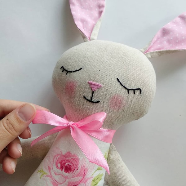 Bunny doll PDF sewing pattern and Tutorial Rabbit pattern | Inspire Uplift