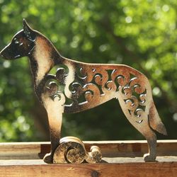 Statuette Malinois, Belgian Shepherd, figurine made of wood