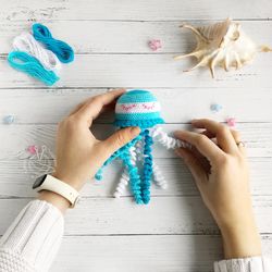 JellyFish amigurumi crochet toy for newborn and kids
