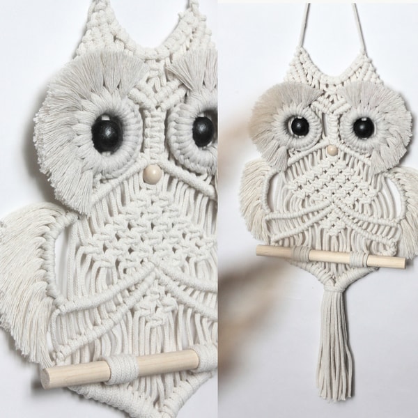 Macrame OWL Pattern, Macrame wall hanging tutorial PDF - Inspire Uplift