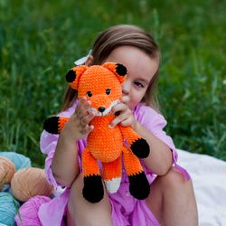 fox toy,plush fox,soft fox,orange fox,handmade fox,plush toy,gift for kids