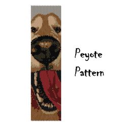 Dog Peyote Bead Bracelet Pattern, Seed Beaded Cuff, Beading Pattern PDF