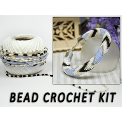 Bead crochet kit bracelet, Diy jewelry kit, Make your own, Bead bracelet kit, Crafty Mom, Bracelet making kit