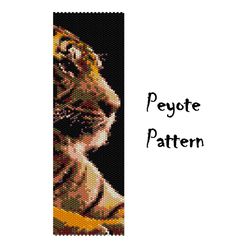 Tiger Peyote Beading Pattern, Peyoted Beaded Bracelet, Animal Seed Bead Patterns PDF