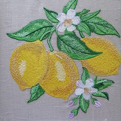 Lemon 3  7x11  Embroidery Design