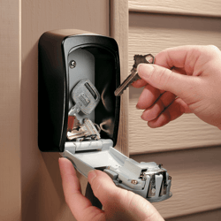 Wall-Mounted Combination Safety Deposit Box For Keys
