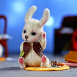 Bunny Marik 14 cm fantasy creature toy, creation doll, animal doll, fantasy beast, furry art, furry doll, push toy