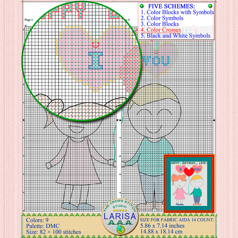 Love Cross stitch pattern