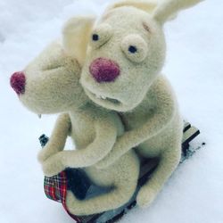 brave hares a toy made of wool