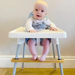 adjustable bamboo highchair footrest
