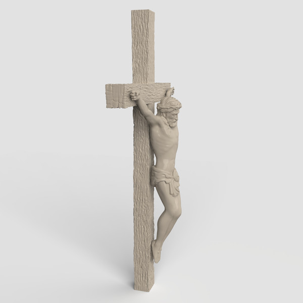 Left catholiccross stl cncmodel 3dprintmodel.jpg