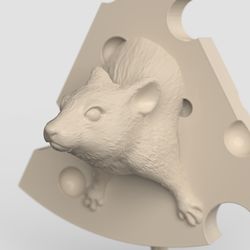 3D Model STL CNC Router file 3dprintable Mouse Pendant