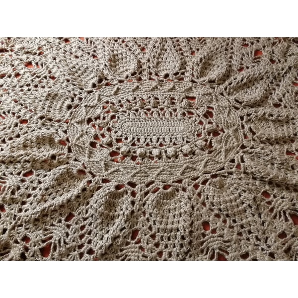 Oval jute crochet lace rug. Interior lace carpet. Cottagecor - Inspire ...