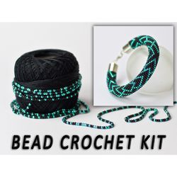 seed bead bracelet kit, bead crochet kit, diy beading kit, jewelry making kit, beaded bracelet diy, make your bracelet