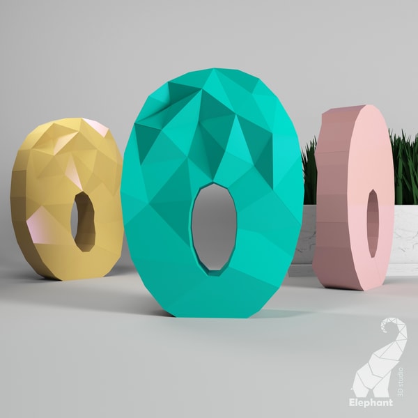 3D papercraft number 0 SVG template for Cricut - Inspire Uplift