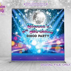 Disco party backdrop, Dance party birthday, disco school party, retro party