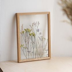 pressed multicolor limonium herbarium art