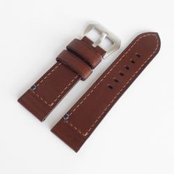 Brown watch strap for Panerai, watchband PAM style, watchstrap, genuine leather, handmade