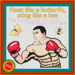 Boxing Cross Stitch Pattern | Boxer | Fistfight
