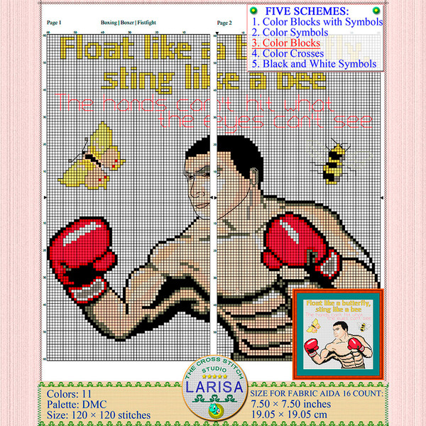 Boxer cross stitch
