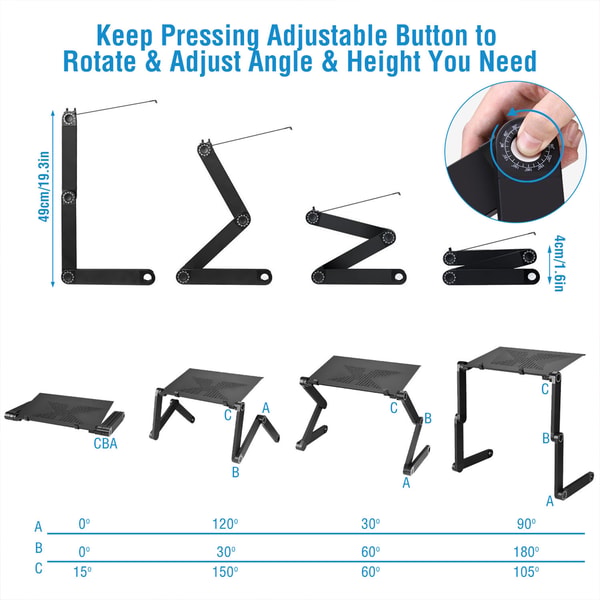 360° Adjustable Height Laptop Stand | Inspire Uplift