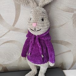Crochet plush bunny toy