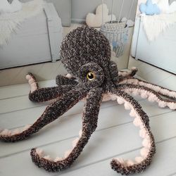 Crochet octopus toy, kawaii octopus