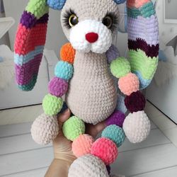 Bunny plush toy, developing bunny for children