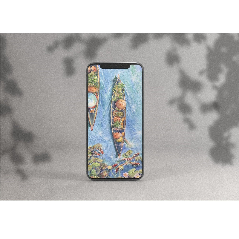poster wall decor summer bright landscape Asian boats print 7.jpg