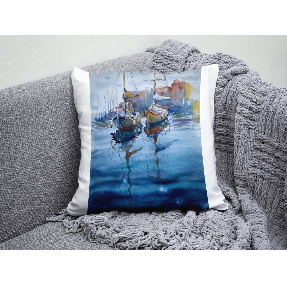 poster wall decor summer bright landscape boats in harbour print 9.jpg