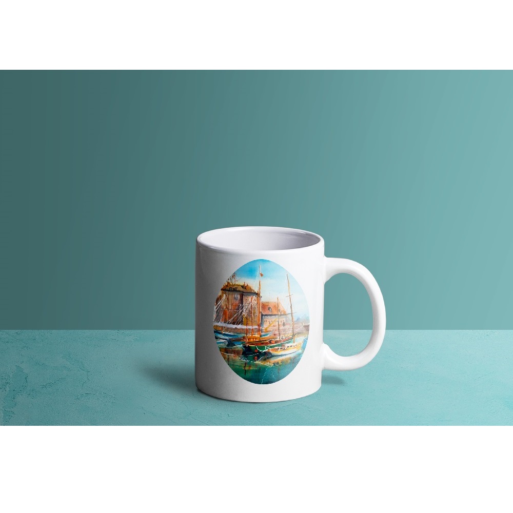 poster wall decor summer bright landscape boats in Honfler print 8.jpg