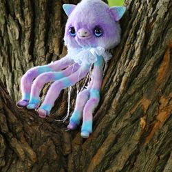 Keila's cat octopus  31 cm fantasy creature toy, unicorn, elf, dragonborn, creation doll, animal doll, fantasy beast