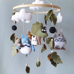 Totoro mobile Totoro nursery decor Baby mobile