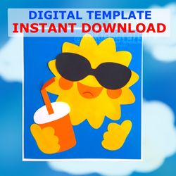 Summer Sun Craft Paper Craft for Kids Toddlers Kindergarten Preschool School Activities Crafts Printable  Coloring Pages