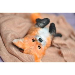 Fox Freya. Made to order. Realistic toy. Ooak doll. Art doll animal
