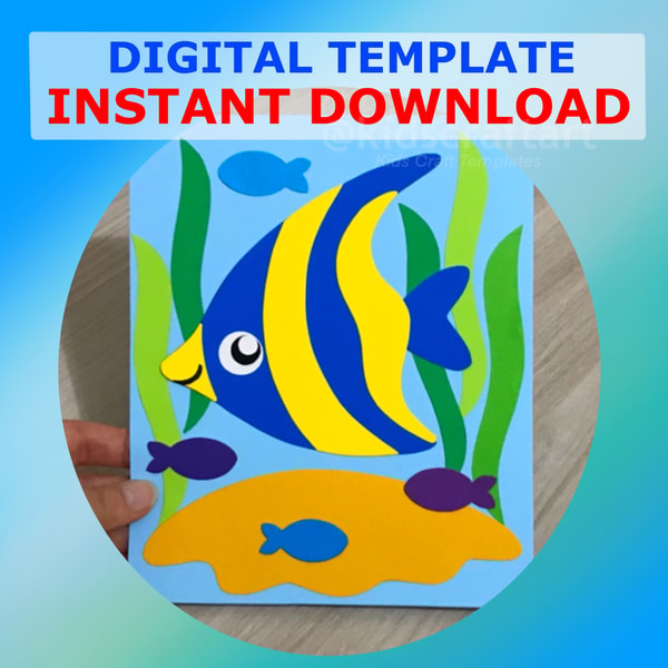 Tropical Fish Paper Printable Craft for Kids Under the Sea O | Inspire ...
