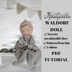 waldorf doll pattern, baby doll sewing pattern