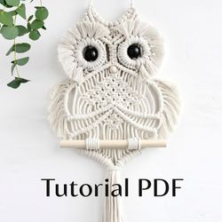 Macrame OWL Pattern, Macrame tutorial PDF for beginners, Wall Hanging Pattern