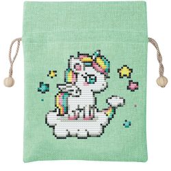 Little Unicorn on a Cloud, Cross stitch pattern 53x47