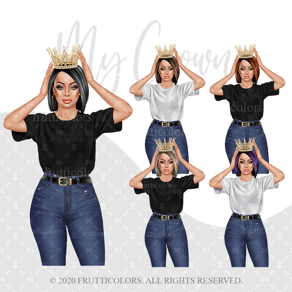 queen-girl-clipart-denim-girl-fashion-illustration-jeans-sublimation-design-printable-png-boss-girl-birthday-crown-commercial-use-с4.jpg